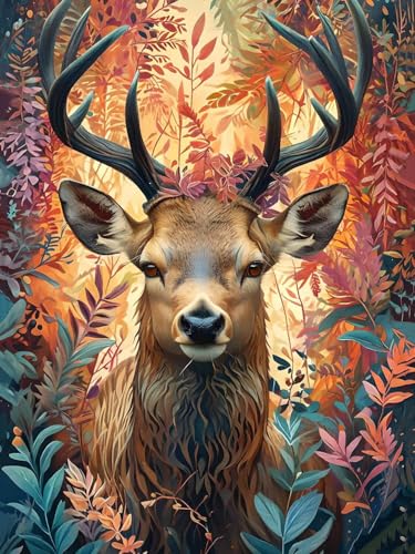 Malen Nach Zahlen Erwachsene Hirsch, Paint by Numbers Malen Nach Zahlen Anfänger, DIY mit Pinseln und Acrylfarben Handgemalt Ölgemälde Leinwand für Home Décor, Ohne Rahmen, 40x50cm G-288 Malen Nach Zahlen Erwachsene Hirsch, Paint by Numbers Malen Nach Zahlen Anfänger, DIY mit Pinseln und Acrylfarben Handgemalt Ölgemälde Leinwand für Home Décor, Ohne Rahmen, 40x50cm G-288 von Kinooge
