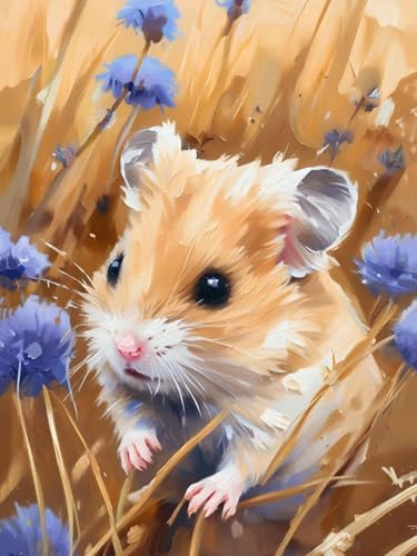 Malen Nach Zahlen Kinder ab 7 8 9 10 Jahre Mädchen, Paint by Numbers Hamster Adult Kinder Anfänger mit Leinwand Pinseln Acrylpigment für Geschenke und Home Haus Dekorieren, Rahmenlos 50x60cm F-21 Malen Nach Zahlen Kinder ab 7 8 9 10 Jahre Mädchen, Paint by Numbers Hamster Adult Kinder Anfänger mit Leinwand Pinseln Acrylpigment für Geschenke und Home Haus Dekorieren, Rahmenlos 50x60cm F-21 von Kinooge