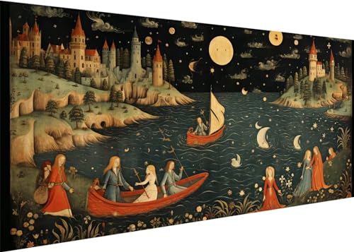 Mittelalterliche Nacht Diamond Painting Erwachsene Groß XXL 40x20cm, DIY 5D Diamant Painting Bilder kinder Malen Nach Zahlen Set, Diamond Art Full Diamant Malerei Kunst für Home Wand Dekor D-261 Mittelalterliche Nacht Diamond Painting Erwachsene Groß XXL 40x20cm, DIY 5D Diamant Painting Bilder kinder Malen Nach Zahlen Set, Diamond Art Full Diamant Malerei Kunst für Home Wand Dekor D-261 von Kinooge