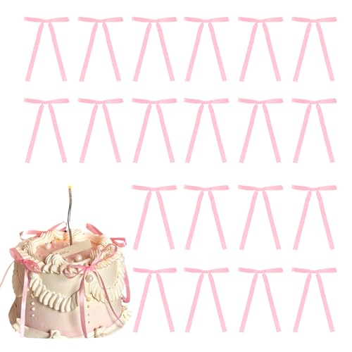 Kinretixia 20 Stück Rosa Cupcake Topper mit Schleife, Cupcake Picker, für Brautparty, Babyparty, Kuchen, Dessert Picker, Dekoration für Baby Mädchen, Geburtstag, Hochzeit Kinretixia 20 Stück Rosa Cupcake Topper mit Schleife, Cupcake Picker, für Brautparty, Babyparty, Kuchen, Dessert Picker, Dekoration für Baby Mädchen, Geburtstag, Hochzeit von Kinretixia