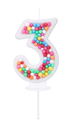 Kinsynko 3 Geburtstagskerzen, bunt, glitzernd, Zahl 3, Kerzen für Kuchen, Regenbogenfarben, 3 Kerzen, Geburtstag, Mädchen, Frauen, 3. Geburtstag, Hochzeit, Jahrestag, süße Themenparty, Kinsynko 3 Geburtstagskerzen, bunt, glitzernd, Zahl 3, Kerzen für Kuchen, Regenbogenfarben, 3 Kerzen, Geburtstag, Mädchen, Frauen, 3. Geburtstag, Hochzeit, Jahrestag, süße Themenparty, von Kinsynko