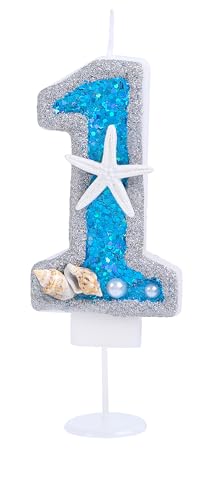 Kinsynko 7,1 cm Geburtstagskerzen Zahlen 1 blau und silber Glitzer groß Happy 1st Birthday Cake Topper für ein Jahr Geburtstag Hochzeit Jahrestag Party Kuchen Dekoration Kinsynko 7,1 cm Geburtstagskerzen Zahlen 1 blau und silber Glitzer groß Happy 1st Birthday Cake Topper für ein Jahr Geburtstag Hochzeit Jahrestag Party Kuchen Dekoration von Kinsynko