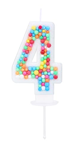 Kinsynko Kerze mit Zahl 4, bunt, glitzernd, 4 Kerzen, Geburtstag, Mädchen, Frauen, Regenbogen-Thema, Geburtstag, Hochzeit, Jahrestag, Party, Kuchendekoration Kinsynko Kerze mit Zahl 4, bunt, glitzernd, 4 Kerzen, Geburtstag, Mädchen, Frauen, Regenbogen-Thema, Geburtstag, Hochzeit, Jahrestag, Party, Kuchendekoration von Kinsynko