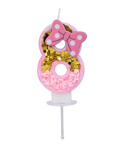 Kinsynko Nummer 8 Kerze Geburtstag Mädchen Niedliche Zahl 8 Kuchen Topper, 3D Rosa Schleife 8 Geburtstag Kerze für Prinzessin Frauen Süßes Thema 8. Geburtstag Jahrestag Party Dekoration Kinsynko Nummer 8 Kerze Geburtstag Mädchen Niedliche Zahl 8 Kuchen Topper, 3D Rosa Schleife 8 Geburtstag Kerze für Prinzessin Frauen Süßes Thema 8. Geburtstag Jahrestag Party Dekoration von Kinsynko