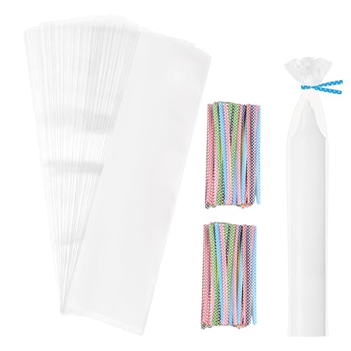 200 Pcs Lange Cellophantüten, 32 x 6 cm Zellophantüten Klarsichttüten Zum Befüllen Durchsichtige Tüten mit 200 Twist Bindungen für Bonbons Kekse Brot Früchte Schmuck Kindergeburtstag usw. 200 Pcs Lange Cellophantüten, 32 x 6 cm Zellophantüten Klarsichttüten Zum Befüllen Durchsichtige Tüten mit 200 Twist Bindungen für Bonbons Kekse Brot Früchte Schmuck Kindergeburtstag usw. von Kioiner