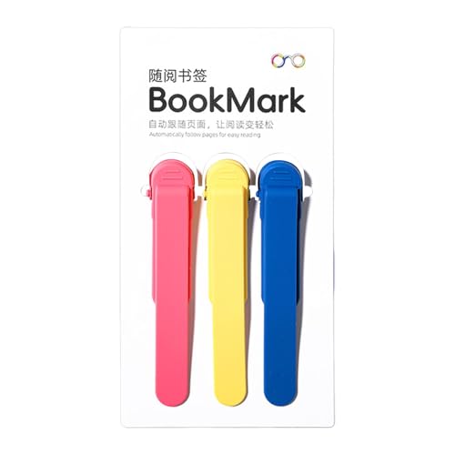 Kioriur Buchmarker mit Büroklammer, automatische Lesezeichen aus Silikon – einzigartige Buchmarker für Buchliebhaber, Buchzubehör Kioriur Buchmarker mit Büroklammer, automatische Lesezeichen aus Silikon – einzigartige Buchmarker für Buchliebhaber, Buchzubehör von Kioriur