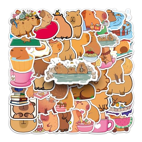Kioriur Capybara-Aufkleber Für Kinder, Capybara-Aufkleber,Tier-Aufkleberpaket Für Kinder - Animal Capybara Sticker Pack, Capybara Aufkleber Für Laptop Für Mädchen, Erwachsene Kioriur Capybara-Aufkleber Für Kinder, Capybara-Aufkleber,Tier-Aufkleberpaket Für Kinder - Animal Capybara Sticker Pack, Capybara Aufkleber Für Laptop Für Mädchen, Erwachsene von Kioriur