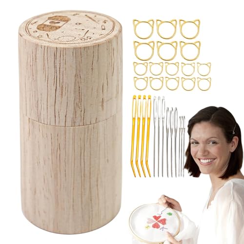 Kioriur Etui für Sticknadeln aus Holz, Nähnadelhalter aus Holz – Aufbewahrungsrohr für Sticknadeln | Aufbewahrungsbox für Nadeln, Aufbewahrungsrohr Kioriur Etui für Sticknadeln aus Holz, Nähnadelhalter aus Holz – Aufbewahrungsrohr für Sticknadeln | Aufbewahrungsbox für Nadeln, Aufbewahrungsrohr von Kioriur