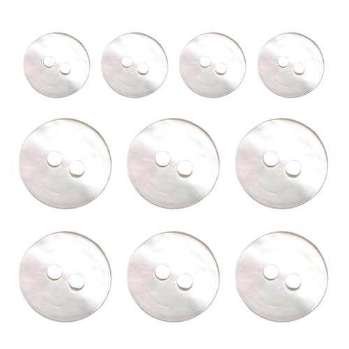 Kioriur Muschelknöpfe für Kleidung | 10 Stück Cardigan-Knöpfe aus Flussschalen, runde Schalenknöpfe Kioriur Muschelknöpfe für Kleidung | 10 Stück Cardigan-Knöpfe aus Flussschalen, runde Schalenknöpfe von Kioriur