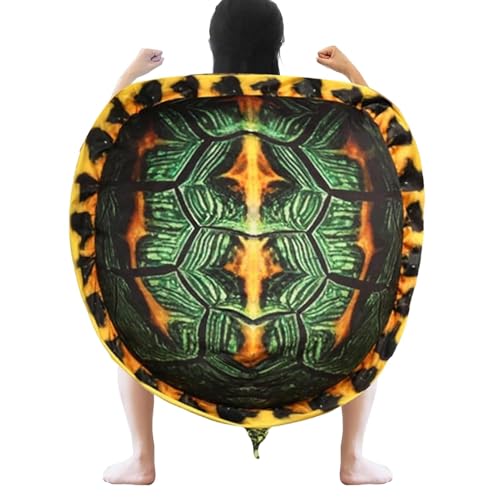 Kioriur Schildkröten-Plüschkissen, Schildkröten-Kostüm-Spielzeug, Cartoon-Schildkrötenmuschel-Kissen, Plüsch-Schlafkissen, Plüsch-Schlafkissen für den Arbeitsplatz von Kioriur