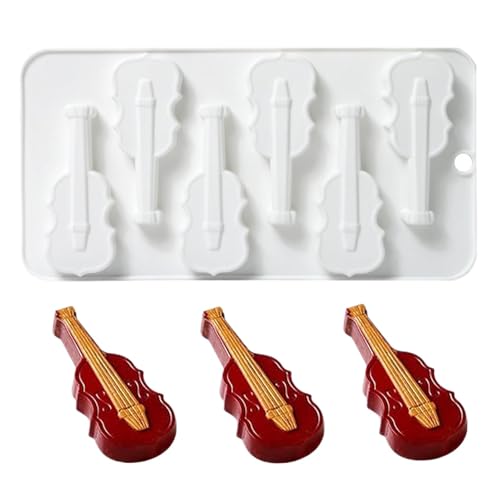 Kioriur Violinseifenform Silikon Violinenform | 6 Hohlräume Musik Violine Silikonform | Gitarre Piano Violine Violine Silikon Kuchen Dekor Tablett Backwerkzeuge für Kioriur Violinseifenform Silikon Violinenform | 6 Hohlräume Musik Violine Silikonform | Gitarre Piano Violine Violine Silikon Kuchen Dekor Tablett Backwerkzeuge für von Kioriur