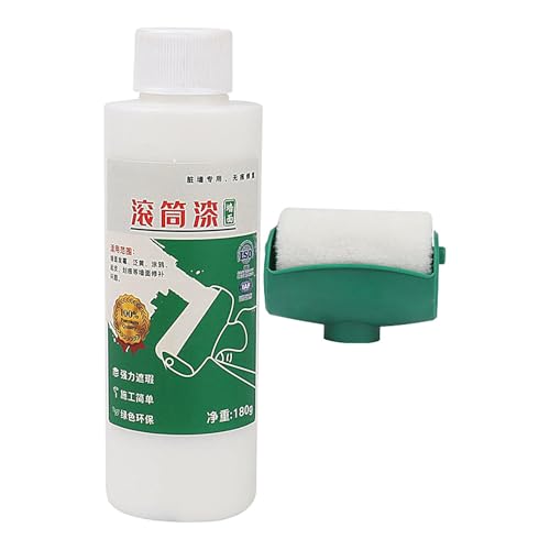 Kioriur Wandreparaturwalze, weiße Farbe für Wand, weiße Lackfarbe auf Wasserbasis, starke Deckkraft, Reparaturwerkzeug Kioriur Wandreparaturwalze, weiße Farbe für Wand, weiße Lackfarbe auf Wasserbasis, starke Deckkraft, Reparaturwerkzeug von Kioriur