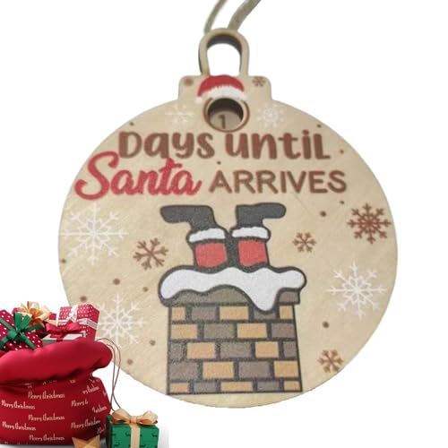 Kioriur Weihnachtsschmuck mit Adventskalender, Weihnachts-Countdown-Ornament, Countdown-Dekoration, Weihnachts-Adventskalender, Ornament Zeichen | Holz Christbaumschmuck für die Kioriur Weihnachtsschmuck mit Adventskalender, Weihnachts-Countdown-Ornament, Countdown-Dekoration, Weihnachts-Adventskalender, Ornament Zeichen | Holz Christbaumschmuck für die von Kioriur