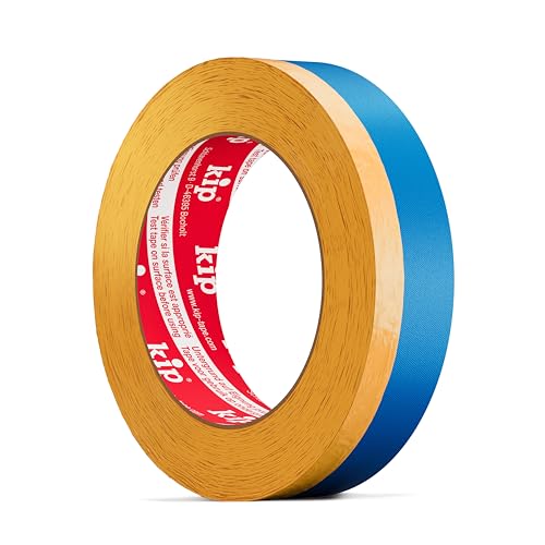 Kip 367 Multi-Tape – 2 in 1 Washi-Tec und Gewebeband zum Maskieren, Schützen & Verputzen 24 mm / 16 mm x 25 m | Abdeckband & Putzerband für Wandfarbe, Acryl, Spachtelmasse, Streichen und Lackieren von kip