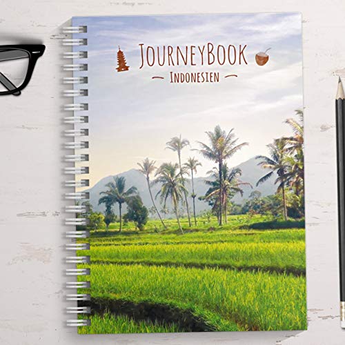 Kipitan Reisetagebuch Indonesien zum selberschreiben/als Abschiedsgeschenk zum ausfüllen - DIN A5 mit interaktiven Aufgaben und Challenges und Reise-Zitaten von Kipitan