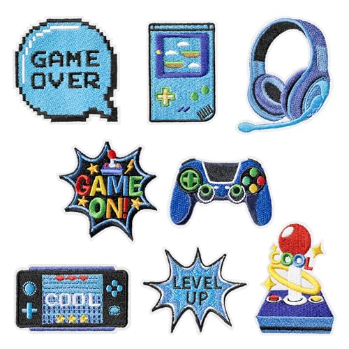 Kirako Aufnäher zum Aufbügeln für Videospiele, Blau, verpixelt, Gaming, Level-Up-Aufnähen, Reparatur, bestickte Applikation, Bastelzubehör, Geschenke für Kinder, Jungen, Spieleliebhaber, Fans, Kirako Aufnäher zum Aufbügeln für Videospiele, Blau, verpixelt, Gaming, Level-Up-Aufnähen, Reparatur, bestickte Applikation, Bastelzubehör, Geschenke für Kinder, Jungen, Spieleliebhaber, Fans, von Kirako