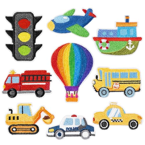 Kirako Aufnäher zum Aufbügeln mit niedlichem Cartoon-Motiv, für Auto, Ampel, zum Aufnähen oder Aufnähen, bestickte Applikation, Bastelzubehör, Geschenke für Kleinkinder, Kinder, Jungen, Kleidung Kirako Aufnäher zum Aufbügeln mit niedlichem Cartoon-Motiv, für Auto, Ampel, zum Aufnähen oder Aufnähen, bestickte Applikation, Bastelzubehör, Geschenke für Kleinkinder, Kinder, Jungen, Kleidung von Kirako