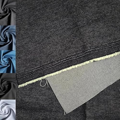Jeansstoff zum Nähen, Basteln, stilvoller Denim-Stoff, Denim-Stoff, Jeansstoff, Jeansstoff, Jeansstoff, Jeansstoff, Denim-Material, grau-schwarz, Jeansstoff, ca. 227 g, 227 g, Grau / Schwarz Jeansstoff zum Nähen, Basteln, stilvoller Denim-Stoff, Denim-Stoff, Jeansstoff, Jeansstoff, Jeansstoff, Jeansstoff, Denim-Material, grau-schwarz, Jeansstoff, ca. 227 g, 227 g, Grau / Schwarz von Kiran Collections