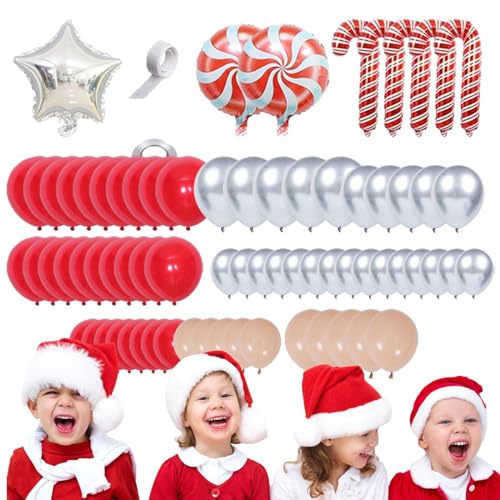 Weihnachtsbaumballons,Weihnachts-Aufblasset - Rote Latexballons, weihnachtliche Latexballons für Hauseingänge, Innenhöfe, Supermärkte Kirdume von Kirdume