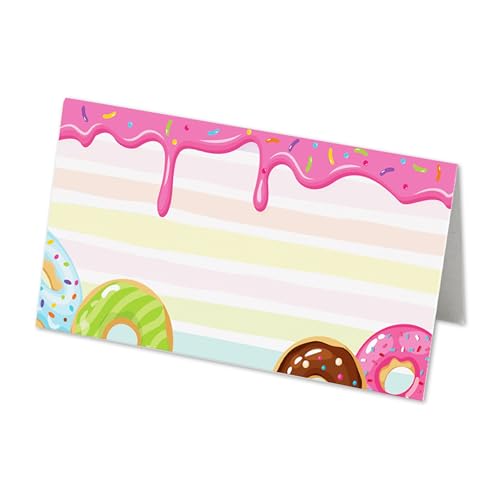 Donut Namens-Tischkarten 50 Stück - Namens-Tischkarte Dekoration für Geburtstage und Partys von Kirsten McMillan