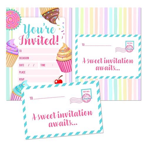 Kirsten McMillan 36 Cupcake-Geburtstagsparty-Einladungen für Kinder – Packung mit 36 Cupcake-Einladungen für Mädchen und Jungen – entworfen und gedruckt in Großbritannien Kirsten McMillan 36 Cupcake-Geburtstagsparty-Einladungen für Kinder – Packung mit 36 Cupcake-Einladungen für Mädchen und Jungen – entworfen und gedruckt in Großbritannien von Kirsten McMillan