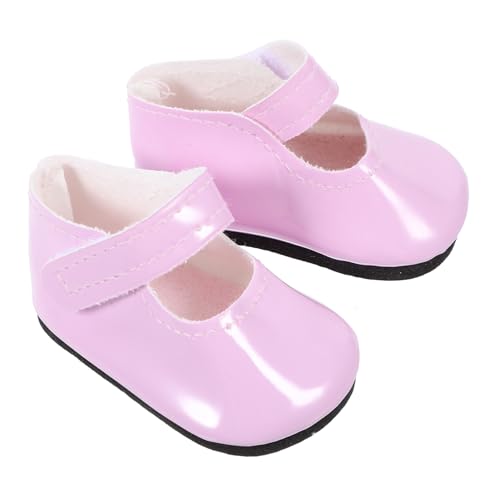 Kisangel 1 Paar 18-Zoll-Puppenschuhe Prinzessin Figur Babypuppe puppenkleidung Puppen Kleidung Puppen-Accessoire Schuhe Gabor Puppenaccessoires Mini-Schuhe Puppen-DIY-Kostüm Rosa von Kisangel