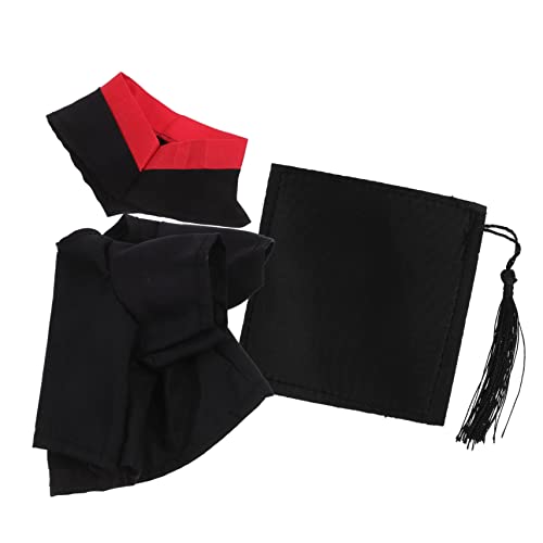 Kisangel 1 Satz Abschlussanzugsspielzeug puppenkleidung Puppen Kleidung Puppen Abschlusskleidung Zubehör Kleidung für Puppen plüsch Puppe abschluss Kleidung Abschluss vorhanden Stoff Black von Kisangel