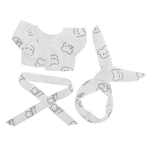 Kisangel 1 Satz Babykleidung Kleidung für Plüschpuppen Bademantel-Bär-Puppe Puppenkleidung Spielzeuganzüge Plüschtier verkleiden ausgestopfte Bärenkleidung plüschige Kleidung Stoff von Kisangel