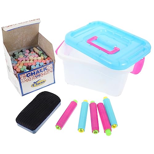 Kisangel 1 Satz Farbige Kreide Tafel Planke Klassenzimmer Kreideradierer Für Radiergummis Trocken Abwischbarer Radiergummi Blackboard -kreide Markierungskreide Gips Zufällige Farbe von Kisangel