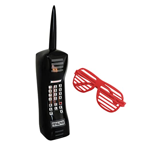 Kisangel 1 Satz Giant Inflatable Mobile Phone Teiliges mit Jahre Vintage Brille Deko für Jahre Partys Geburtstagsfeiern und Cosplay Events Zufällige Farbe von Kisangel