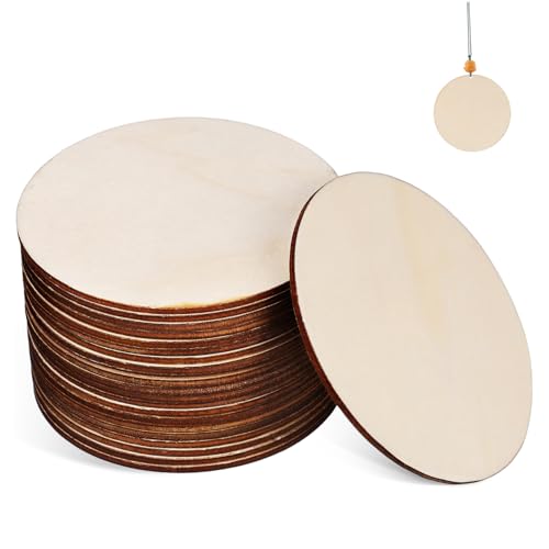 Kisangel 1 Satz Holzspäne Selber Machen Kreise Rundes Scheibenornament Runde Scheibenverzierung Tafelaufsätze Aus Holz Für Tische Runde Ornamente Aus Holz Pappel 20 Stück von Kisangel