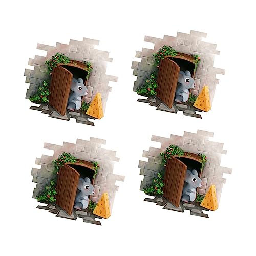 Kisangel 1 Satz Kreative Wandsticker Mäuserunde Für Wohnzimmer Und Schlafzimmer Teiliges Selbstklebend Abnehmbar Langlebig Für Glatte Oberflächen Geeignet 4blätter Kisangel 1 Satz Kreative Wandsticker Mäuserunde Für Wohnzimmer Und Schlafzimmer Teiliges Selbstklebend Abnehmbar Langlebig Für Glatte Oberflächen Geeignet 4blätter von Kisangel