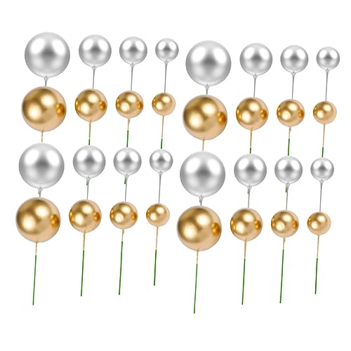 Kisangel 1 Satz Kuchenkugel Dekoration Ballon Kuchendekorationen Geburtstag Cupcake Topper Kuchen Picks Cupcake Topper Cupcake Topper Geburtstag Hochzeitstorte Dekorationen 40 Stück von Kisangel
