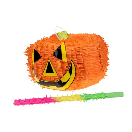 Kisangel 1 Satz Kürbis Piñatas Etikett drinnen Süßigkeiten groß mit Party halloween dekoration halloween kürbis halloween Pinata-Halloween Halloween-Kürbisstock Papier Orange von Kisangel