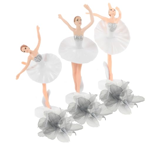 Kisangel 1 Satz Teiliges Set Elegante Dekorationen Kreative Tortendekoration für Anlässe Weiße Ballerina Figuren und Graue Tüllblüten Diy Installation Erforderlich Kisangel 1 Satz Teiliges Set Elegante Dekorationen Kreative Tortendekoration für Anlässe Weiße Ballerina Figuren und Graue Tüllblüten Diy Installation Erforderlich von Kisangel