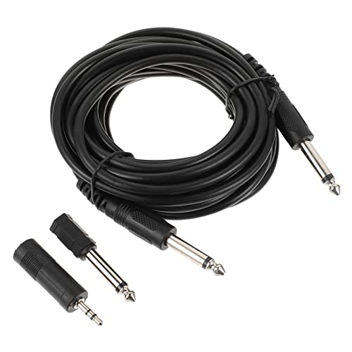 Kisangel 1 Set Instrumentenkabel Gitarrenkabel Elektro Spiralkabel Echte Buchse Instrumentenzubehör Bass Verbindungsdraht Gitarre Audiokabel Musikinstrument Leitung Schwarz Kunststoff von Kisangel