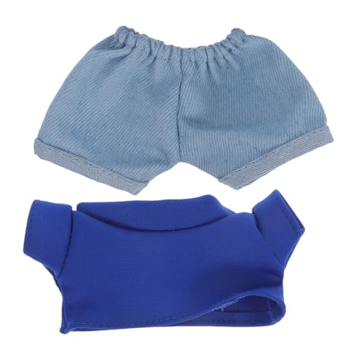 Kisangel 1 Set Puppenspielzeugkostüm Für Decor Plüschspielzeugkleidung Mit Einem Austauschbaren Puppen-t-Shirt Und Kurzen Hosen Entzückende T-Shirt- Und Kleidung-resistente von Kisangel