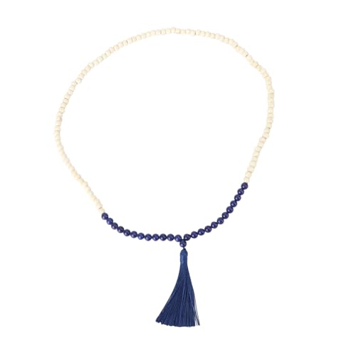 Kisangel 1 Stück Natürliche Holzperlen Quasten Dekoration für Zuhause Boho Stil Wandbehang Handgefertigte Perlenkette für Wohnaccessoires und Kreative Bastelprojekte von Kisangel