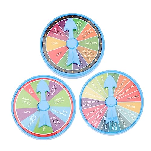 Kisangel 10 Sätze Eltern-Kind-Spiel-Plattenspieler Schicksalsrad Spinnen Minirad Spielrad Kompaktes Gewinnrad für Partytüten Rad Spiel Belohnungsrad Plastik von Kisangel