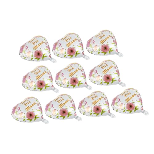 Kisangel 10 Stück Ballon aus Aluminiumfolie Herz Luftballons Massenballons Junggesellin aufdecken Party decoratiuni craciun deckenverkleidung Folienballon zum Muttertag Mama Luftballons von Kisangel