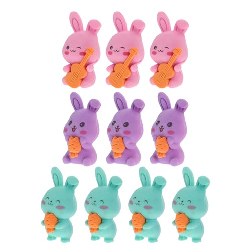 Kisangel 10 Stück Bunny Eraser Radiergummis Hase Radiergummi Schulmaterial Für Mädchen Kaninchen-radiergummi Süße Mini-radierer Süße Schulsachen Für Mädchen Preise Für Klassenzimmer von Kisangel