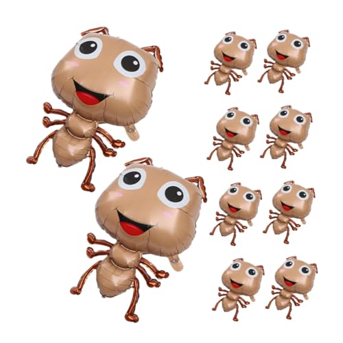 Kisangel 10 Stück Cartoon Ameisen Aluminiumfolie Luftballons für Insekten und Tierparty Shower Kindergeburtstag Garten Dekoration Langlebig Vielseitig Einsetzbar von Kisangel