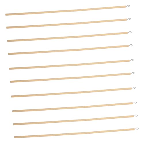 Kisangel 10 Stück DIY basteln dünne Stäbchen bastel holzstäbe Schattenpuppen Stäbe Puppenbau Holzstäbe Unbehandelte Holzstäbe Bastelholzstäbe runde Holzstangen Steuerstäbe aus Holz Beige von Kisangel