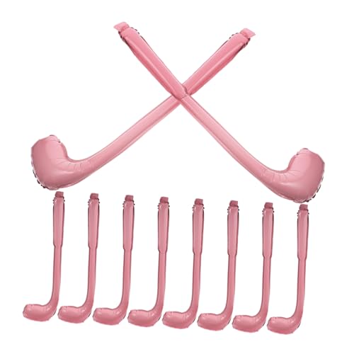 Kisangel 10 Stück Golfschläger-ballon Rot Und Ballondekorationen Mega Riese Ballonstab Party Stöcke Jubelstock Aufblasbarer Golfschläger Geräuschmacher Rosa Aluminiumfolie von Kisangel