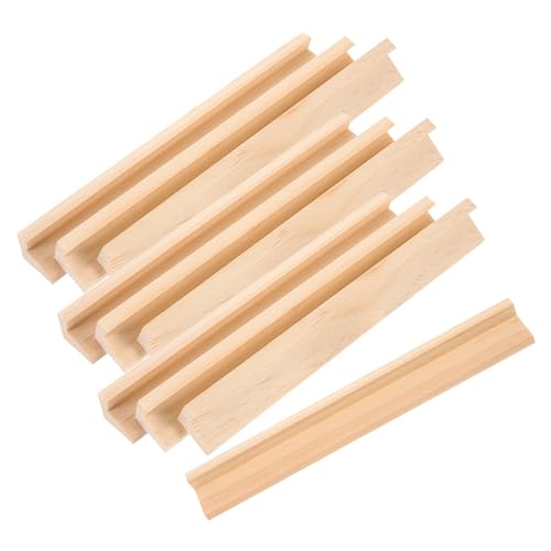 Kisangel 10 Stück Holzfarbene Buchstabenständer DIY Holzhandwerk Deko für Stabiler für Einfache Buchstabenkombinationen und Flurdeko von Kisangel