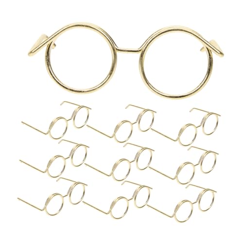 Kisangel 10 Stück Mini Brillen Mini Rahmen Brillen Mini Puppenbrillen Zum Basteln Mini Brillen Für Puppen Brillen Zum Puppenanziehen Puppenbrille Mit Rand Puppenbrille Metall von Kisangel