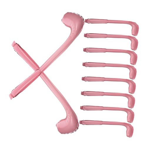 Kisangel 10 Stück Teiliges Aufblasbare Golfball Schläger Bunte Party Accessoires Sichere Folienballons für Geburtstagsfeiern Golfer Deko Wiederverwendbar und Platzsparend von Kisangel