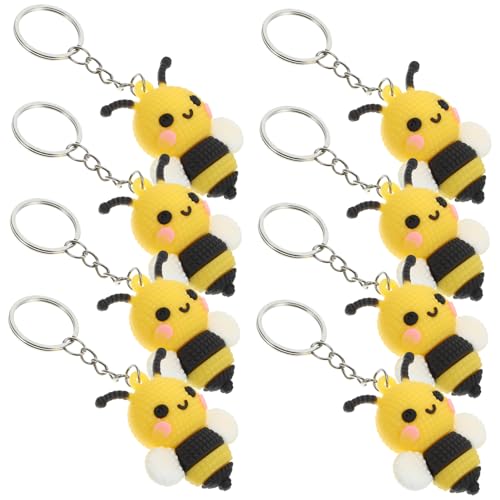 Kisangel 10 Stück Teiliges Cartoon Biene Schlüsselanhänger Bag Pendant Langlebig und Farbecht Niedliche Bienen Deko für Schlüssel Taschen Rucksäcke und Partygeschenke von Kisangel