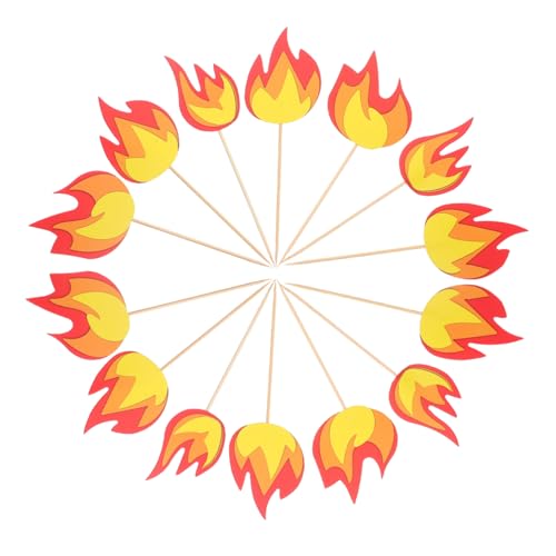 Kisangel 10 Stück Teiliges Feuerwehr Kuchenstecker mit Feuerwehrmann-motiv Kinderfreundliche Feuerwehr Geburtstag Dekoration Einfache Anwendung für Feuerwehrwagen Themenfeiern Vielseitig von Kisangel