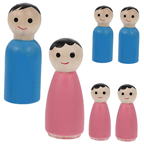 Kisangel 10 Stück Teiliges Holzfiguren zum Bemalen Kleine DIY Holzpuppen für Bemalbare Holzsteckfiguren Jungen und Mädchen Bastelfiguren für Kreative Dekoration und von Kisangel